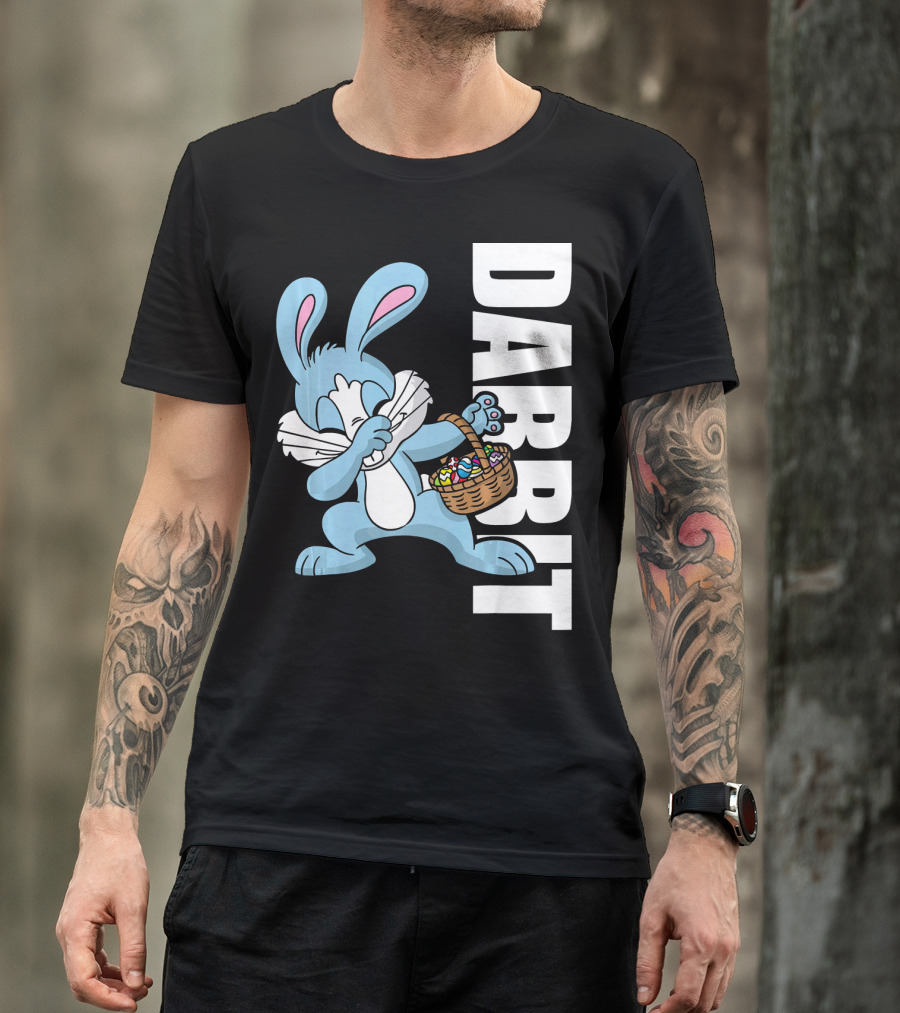 Easter Basket Stuffers Kids Dabbin Dabbit Rabbit With Eggs T-Shirt