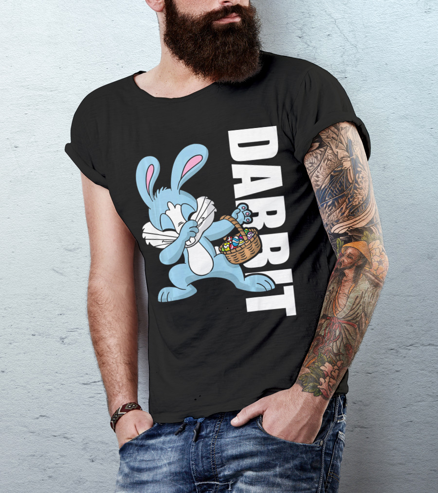 Easter Basket Stuffers Kids Dabbin Dabbit Rabbit With Eggs T-Shirt