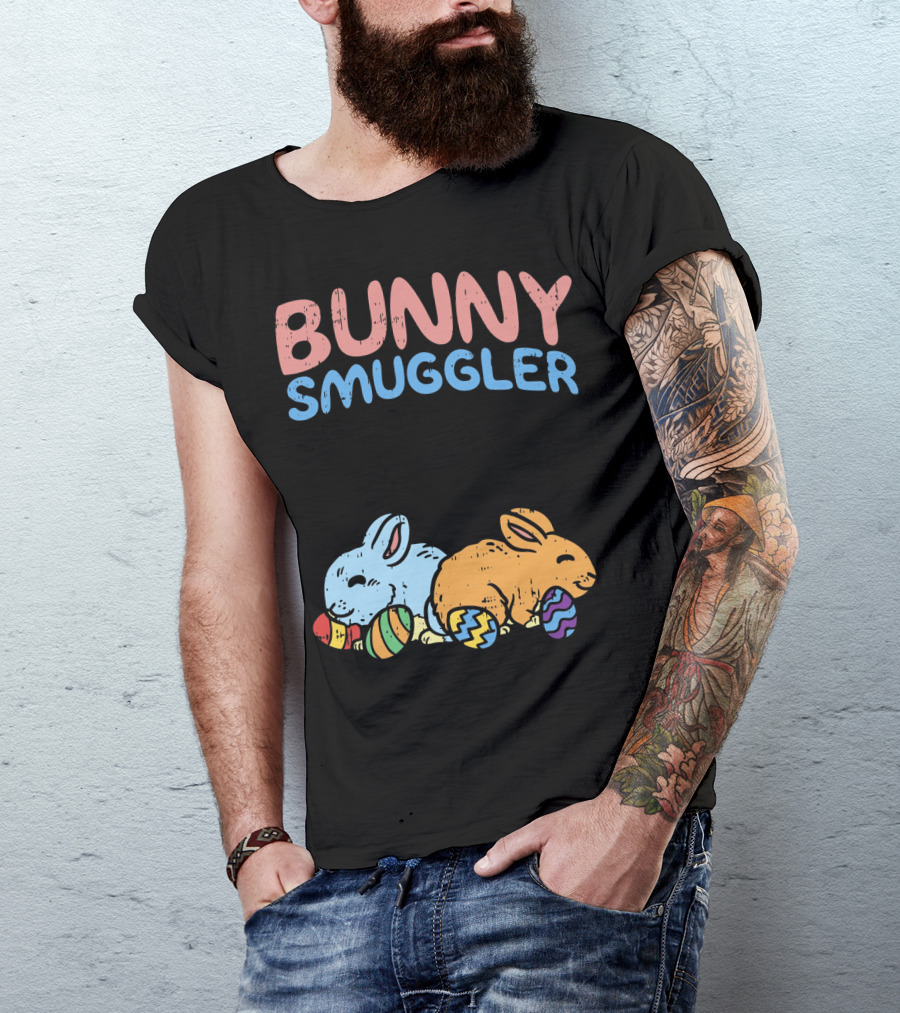 Bunny Smuggler Twins Easter Pregnancy T-Shirt