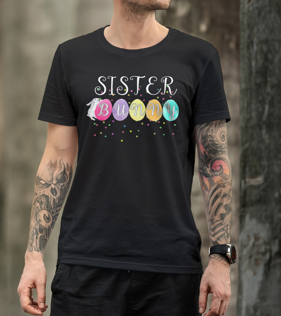 SISTER BUNNY Colorful Eggs Kids T-Shirt