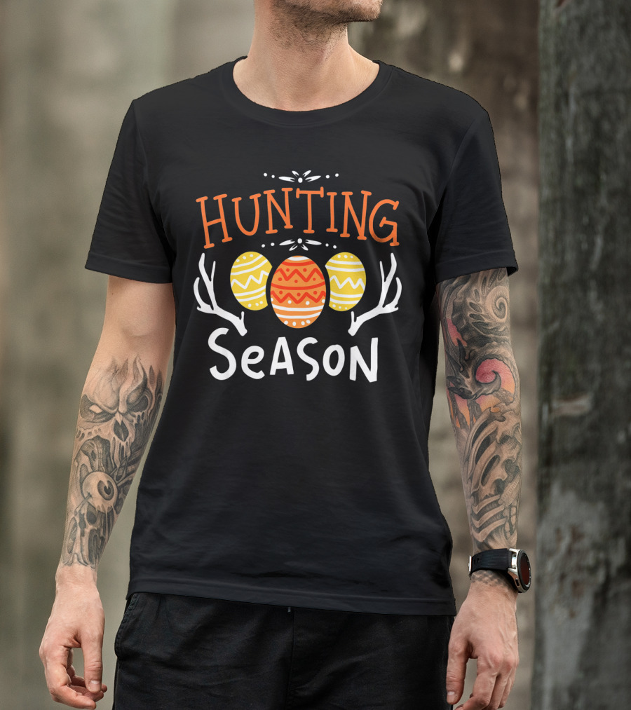 Hunting Season Easter Happy Egg Hunt Deer T-Shirt