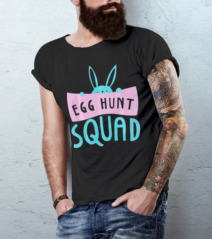 Egg Hunt Squad Easter Bunny Banner T-Shirt