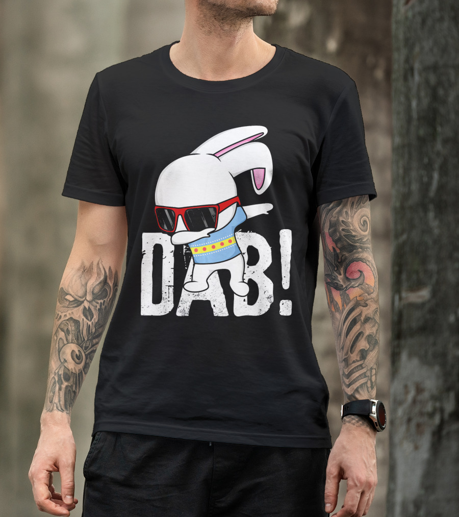 Dabbing Bunny Hip Hop Easter Dab With Sunglasses T-Shirt