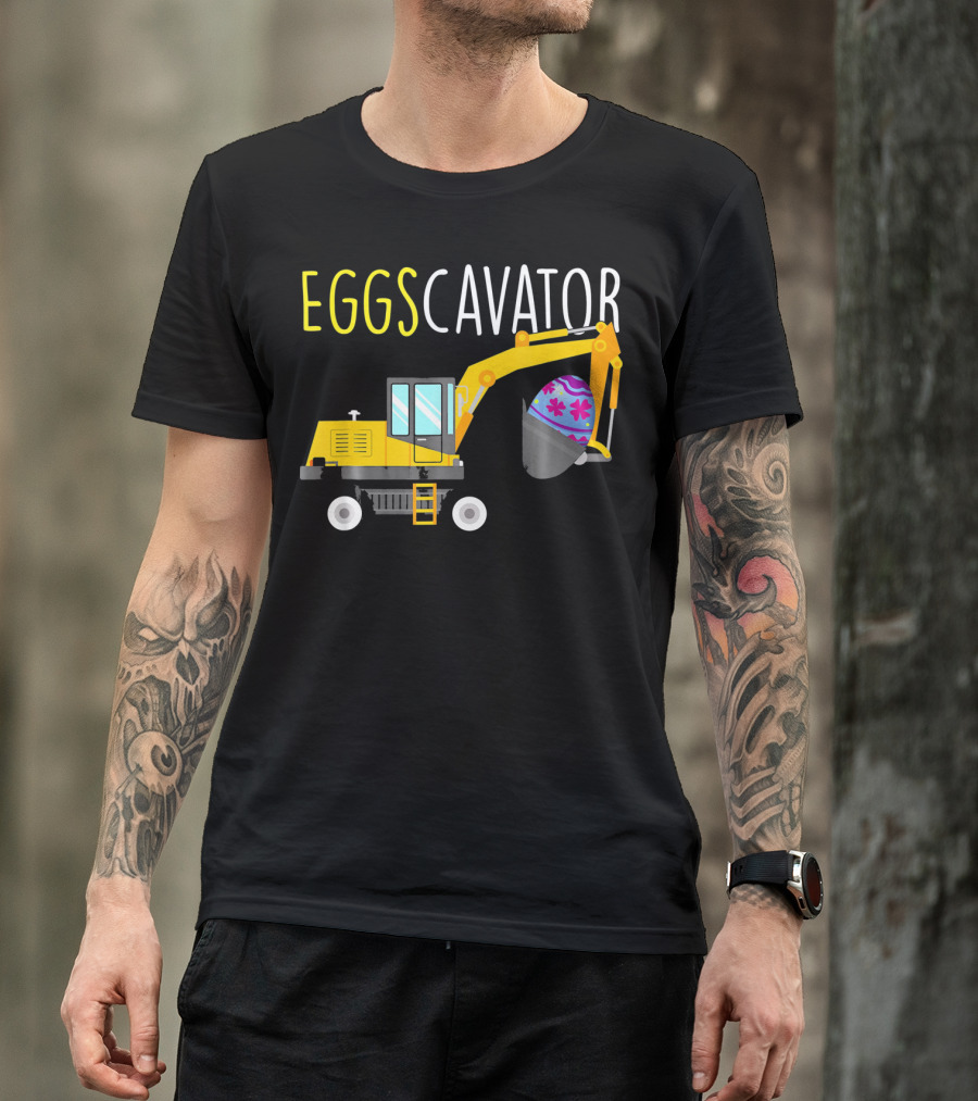 EGGSCAVATOR Funny Dinosaurs T Rex Hates Egg Hunts T-Shirt