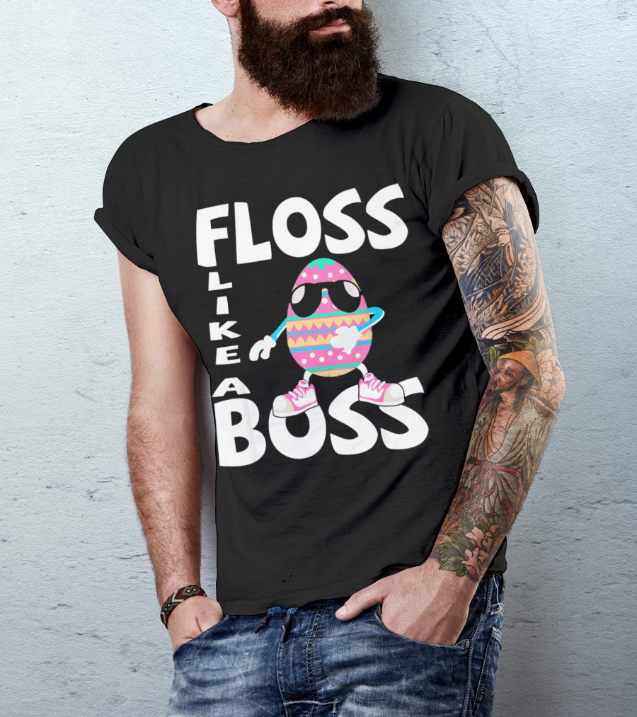 Floss Like A Boss Cute Flossing Easter Egg T-Shirt