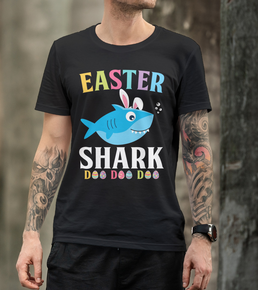 Easter Shark Bunny Do Do Do Kids Toddler T-Shirt