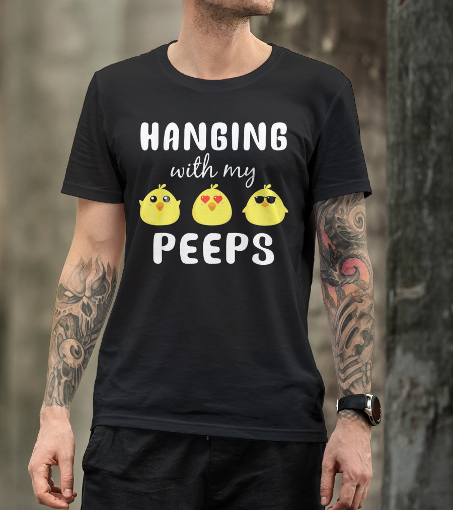 Hanging With My Peeps Cute Chick Trio T-Shirt