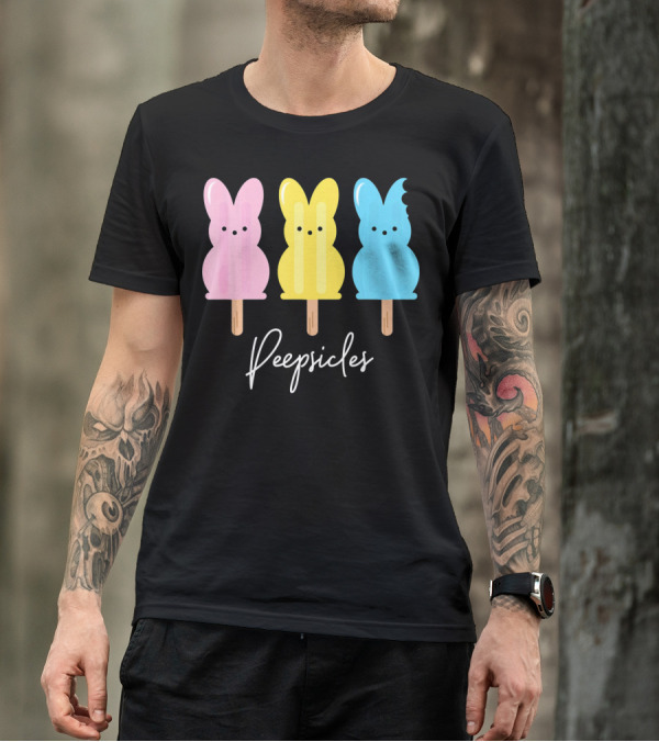 Peepsicles Fun Easter Bunny Cute Peep Popsicle T-Shirt
