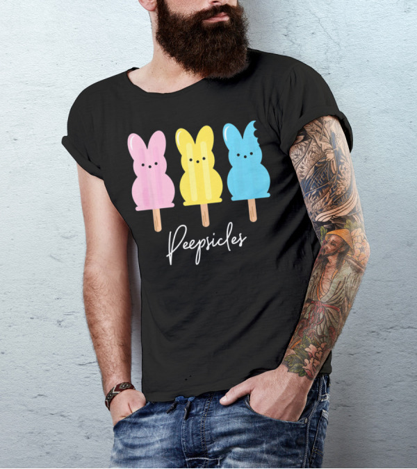 Peepsicles Fun Easter Bunny Cute Peep Popsicle T-Shirt