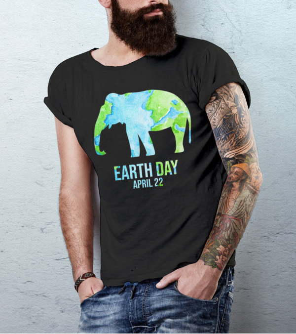 Earth Day April 22 Elephant School Event T-Shirt