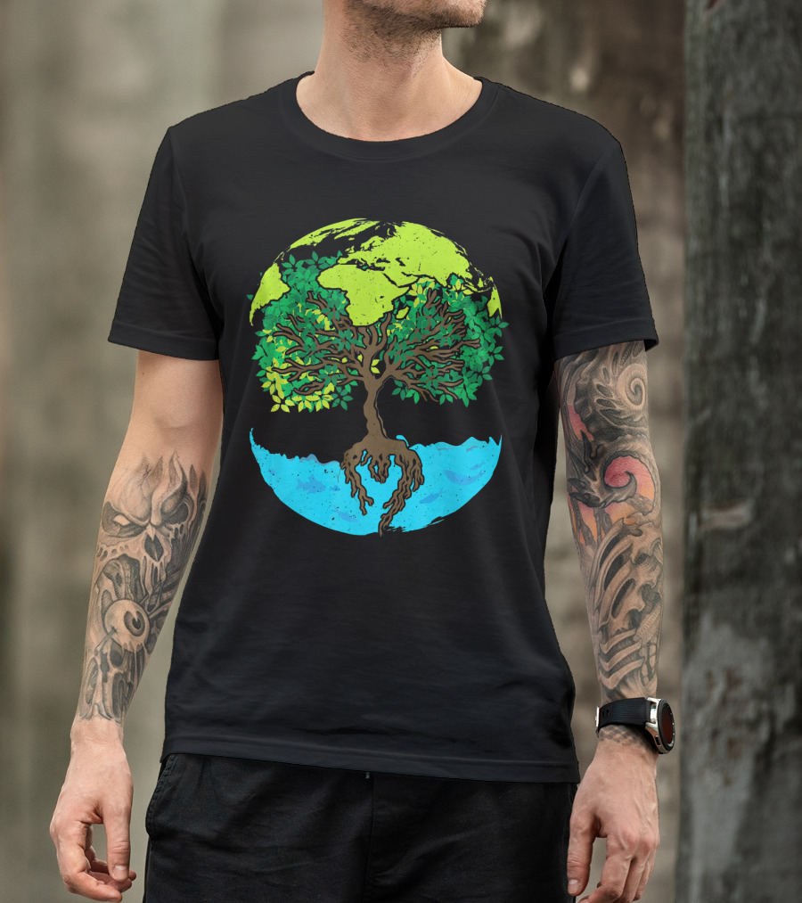World Environment Earth Day Save The Tree Planet Nature Conservation T-Shirt