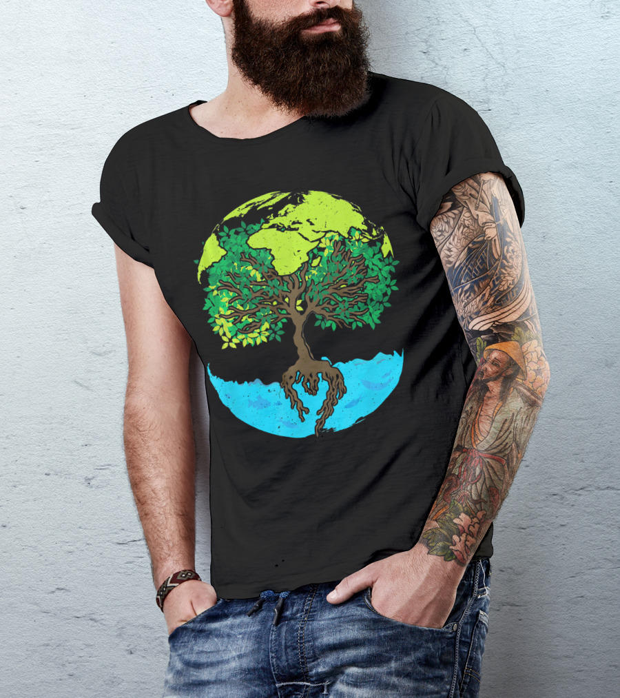 World Environment Earth Day Save The Tree Planet Nature Conservation T-Shirt