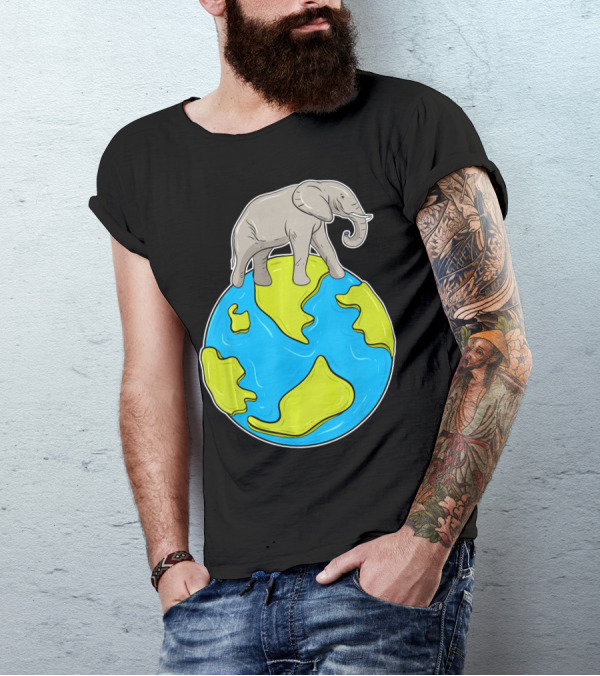 Celebrate Every Day Earth Elephant T-Shirt