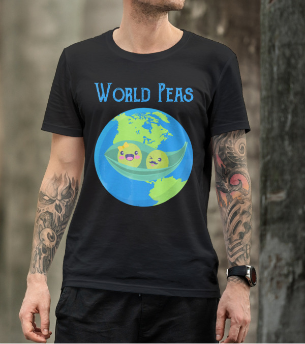 World Peas Give Peas A Chance Earth Peapod T-Shirt