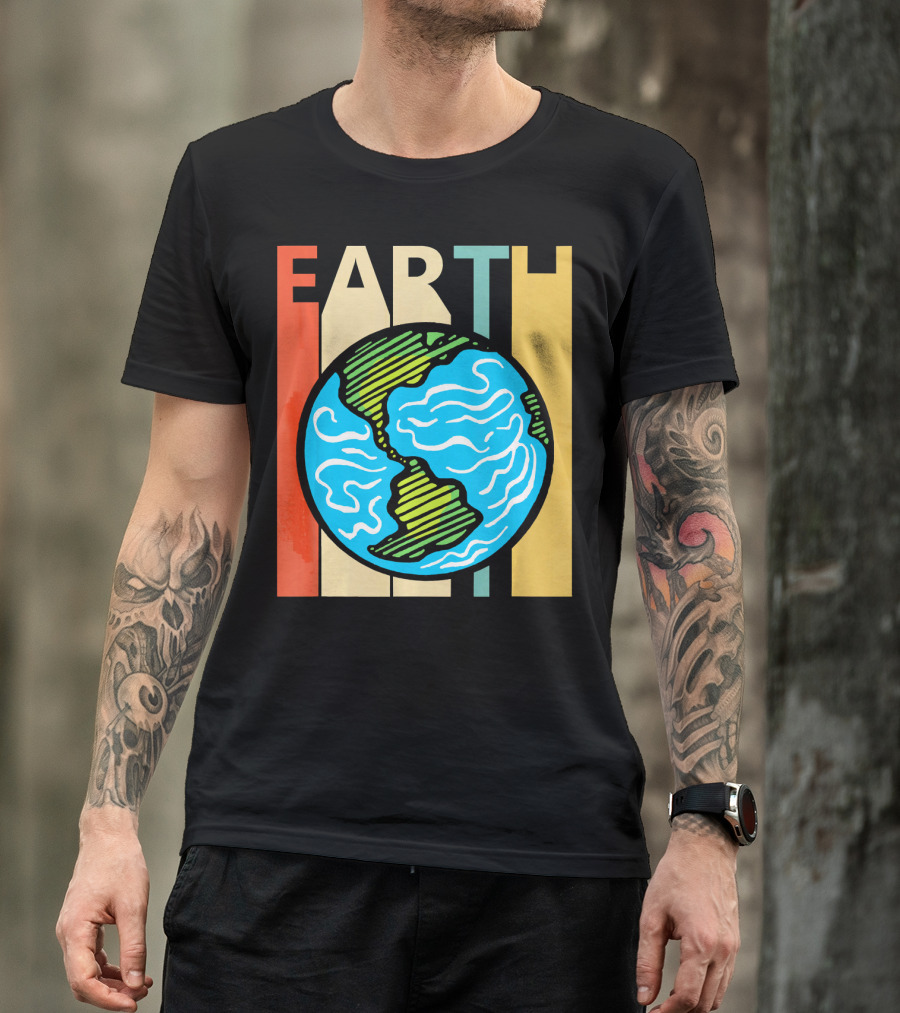 Earth Vintage Retro Planet Earth Astronomy T-Shirt