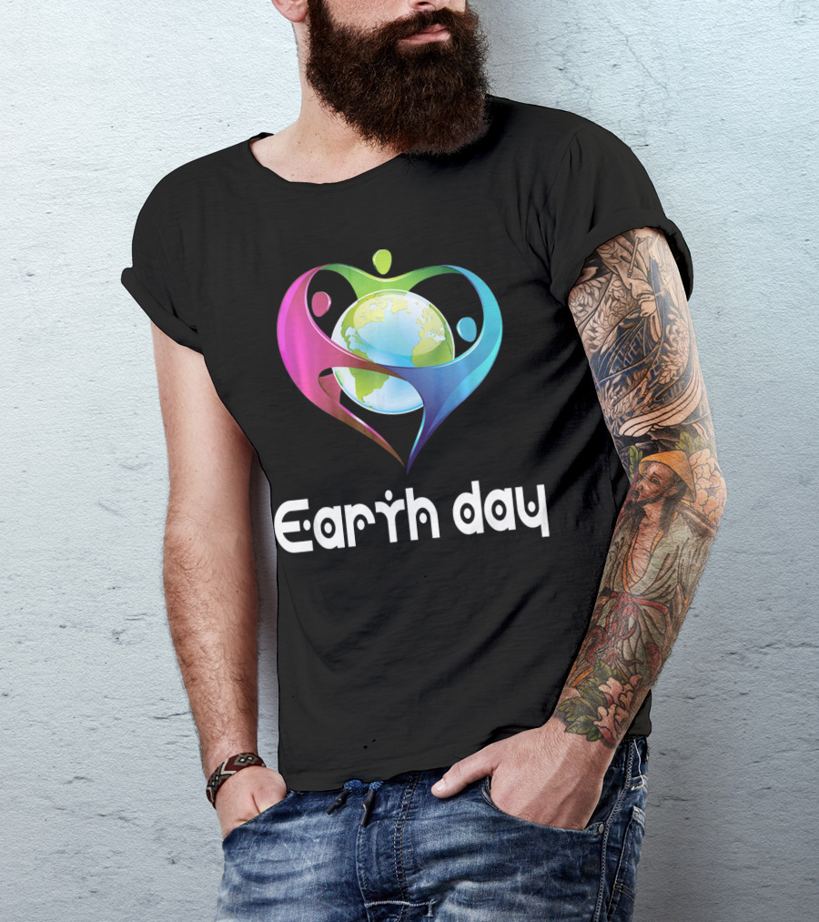 Earth Day Heart Globe Unity T-Shirt