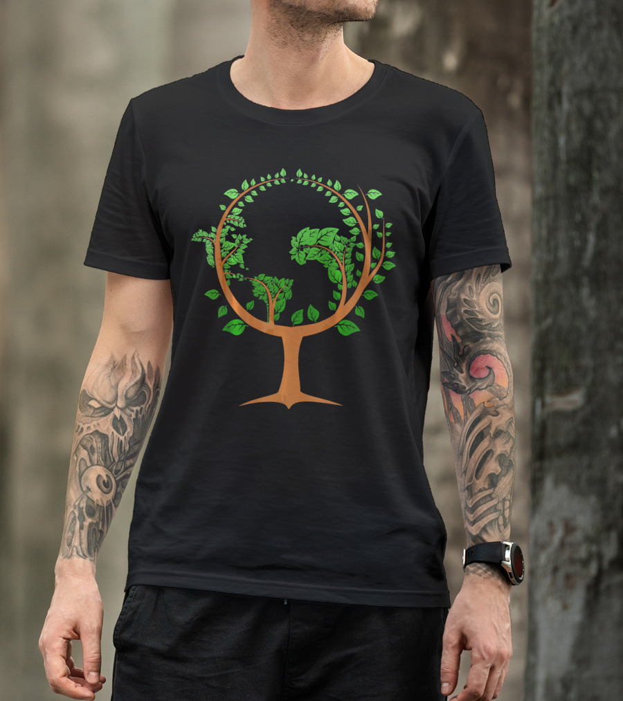 Happy Earth Day Save Earth Tree Globe T-Shirt