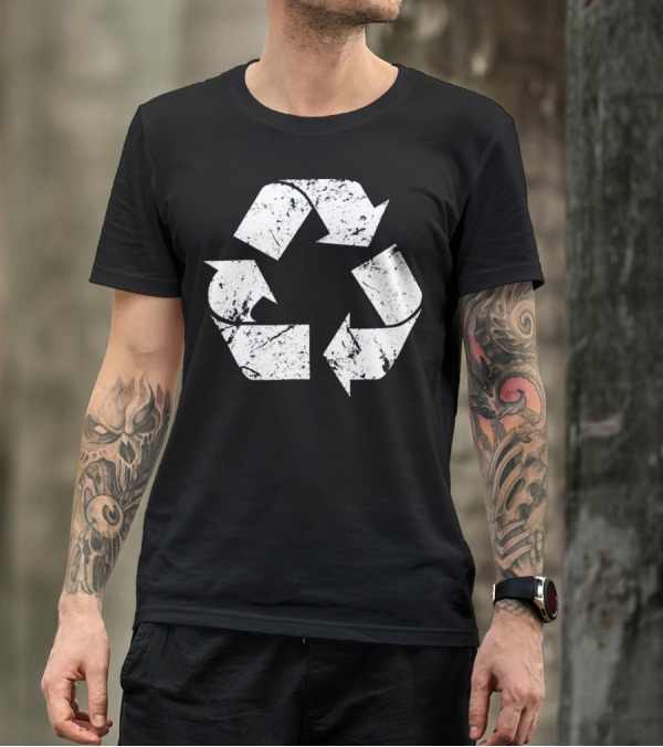 Earth Day Vintage White Recycle T-Shirt