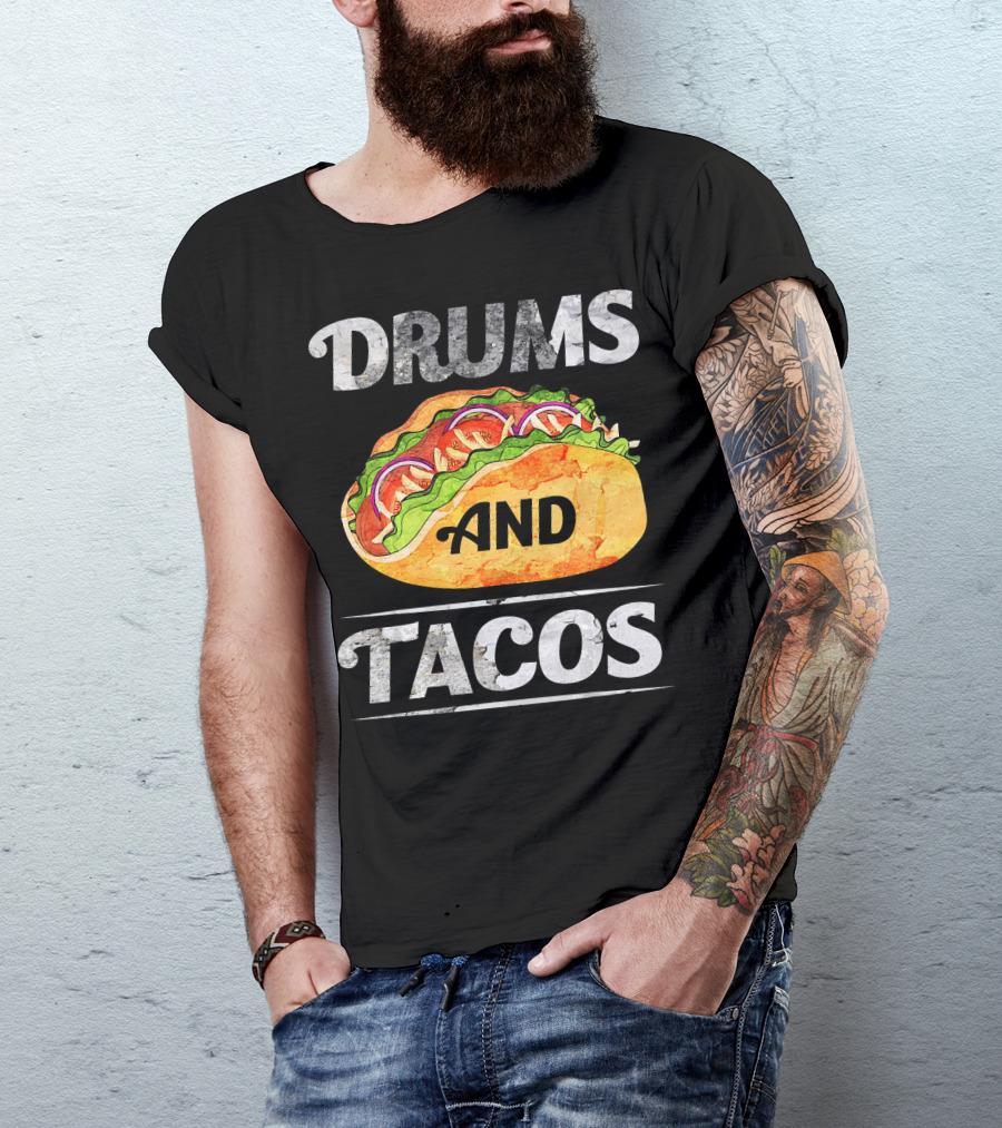 Drums And Tacos Cinco De Mayo Music T-Shirt