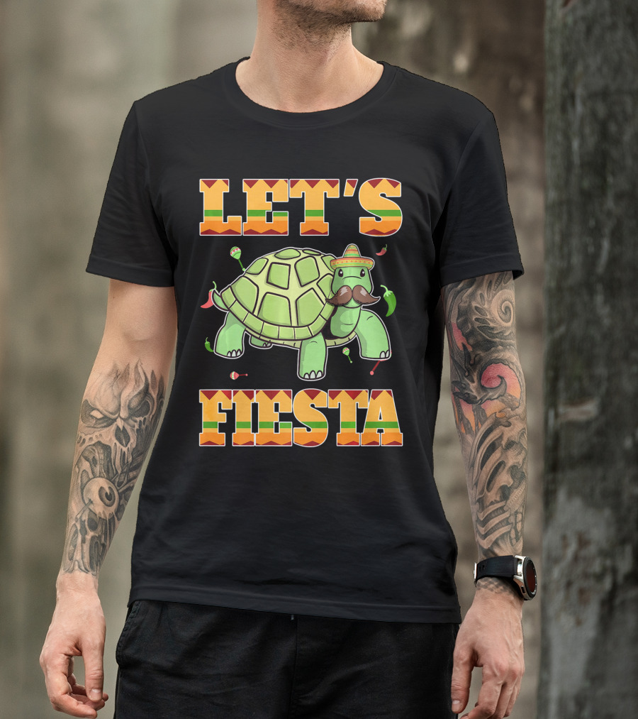 Let's Fiesta Turtle Cinco De Mayo Mexican T-Shirt