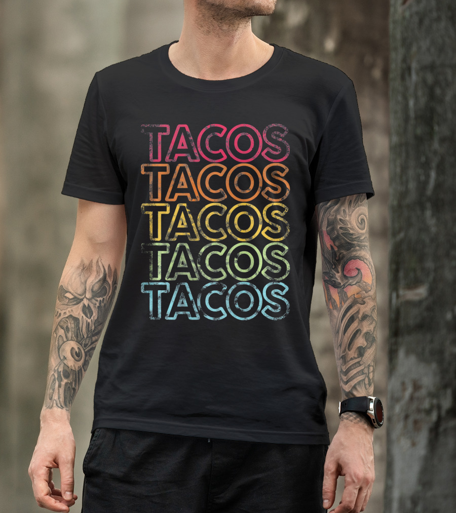 Tacos Vintage Retro Cinco De Mayo T-Shirt