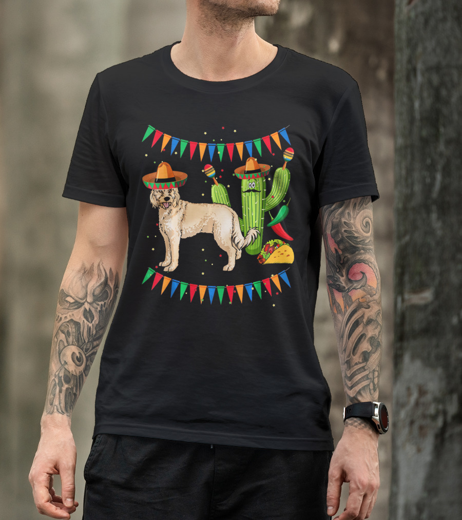 Sombrero Cockapoo Dog Mexico Cinco De Mayo Fiesta Cactus Taco Party T-Shirt