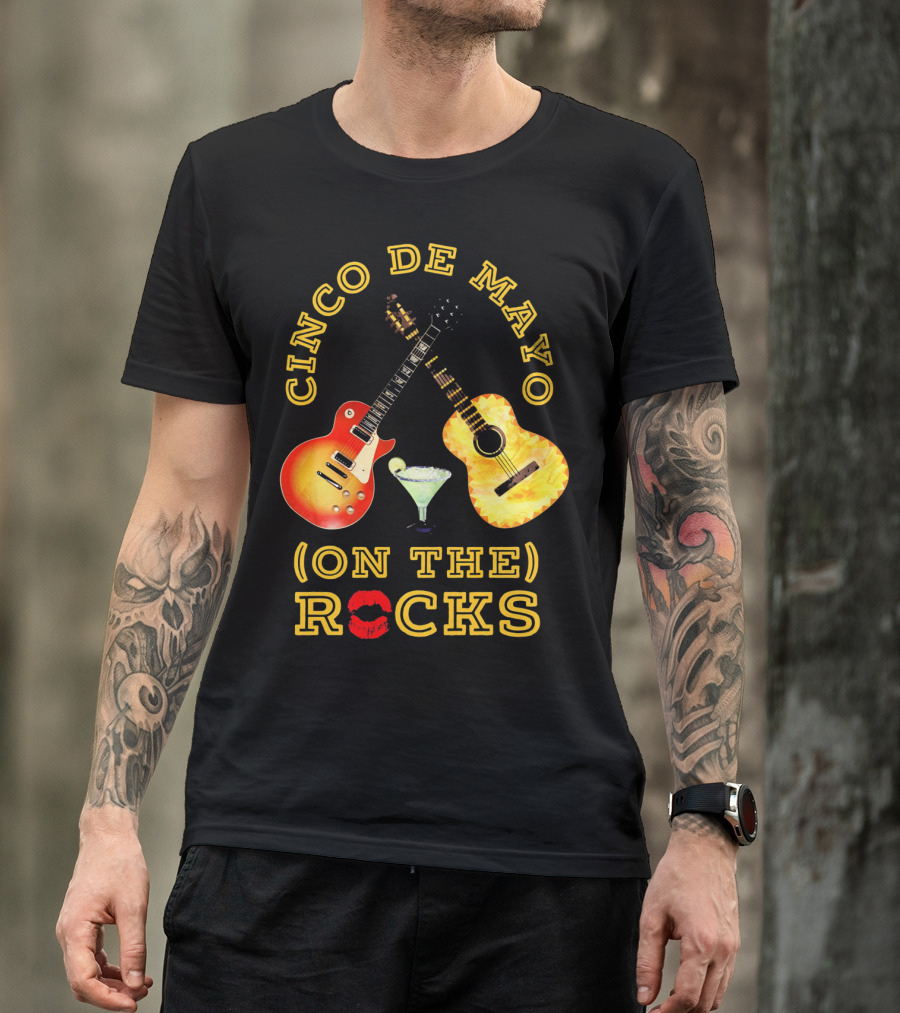 Cinco De Mayo On The Rocks Guitars Margarita T-Shirt