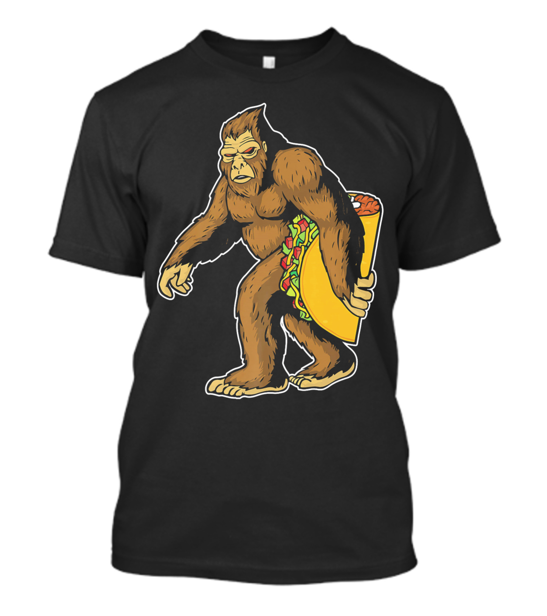 Bigfoot Holding Giant Taco T-Shirt