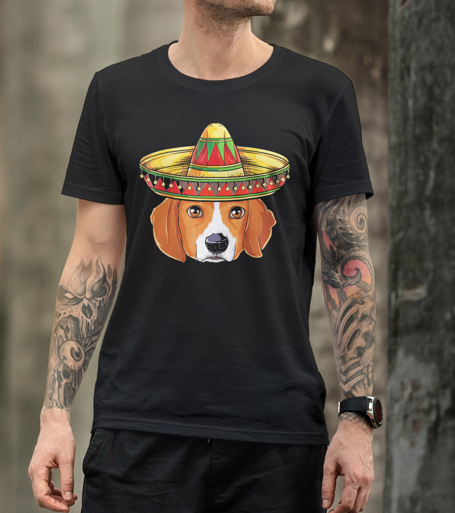 Cinco De Mayo Beagle Sombrero T-Shirt