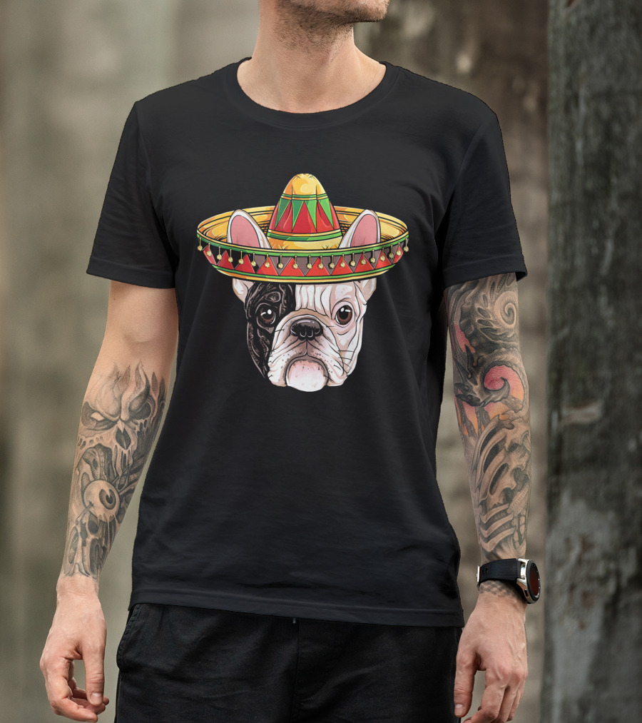 Cinco De Mayo French Bulldog Sombrero T-Shirt