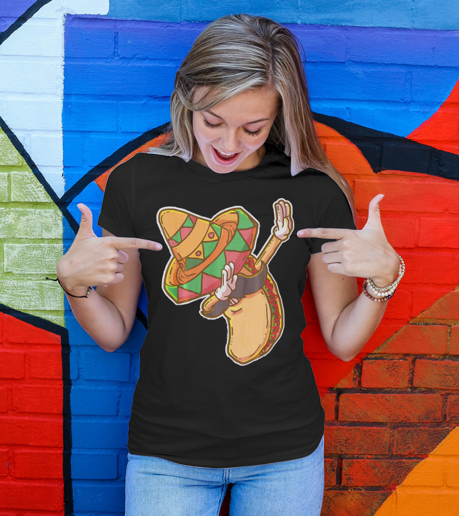 Cinco De Mayo Sombrero Taco Dabbing T-Shirt