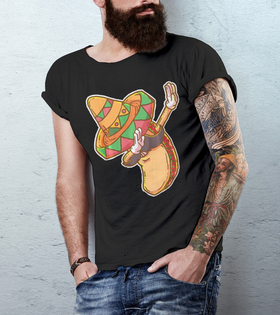 Cinco De Mayo Dabbing Taco With Sombrero T-Shirt