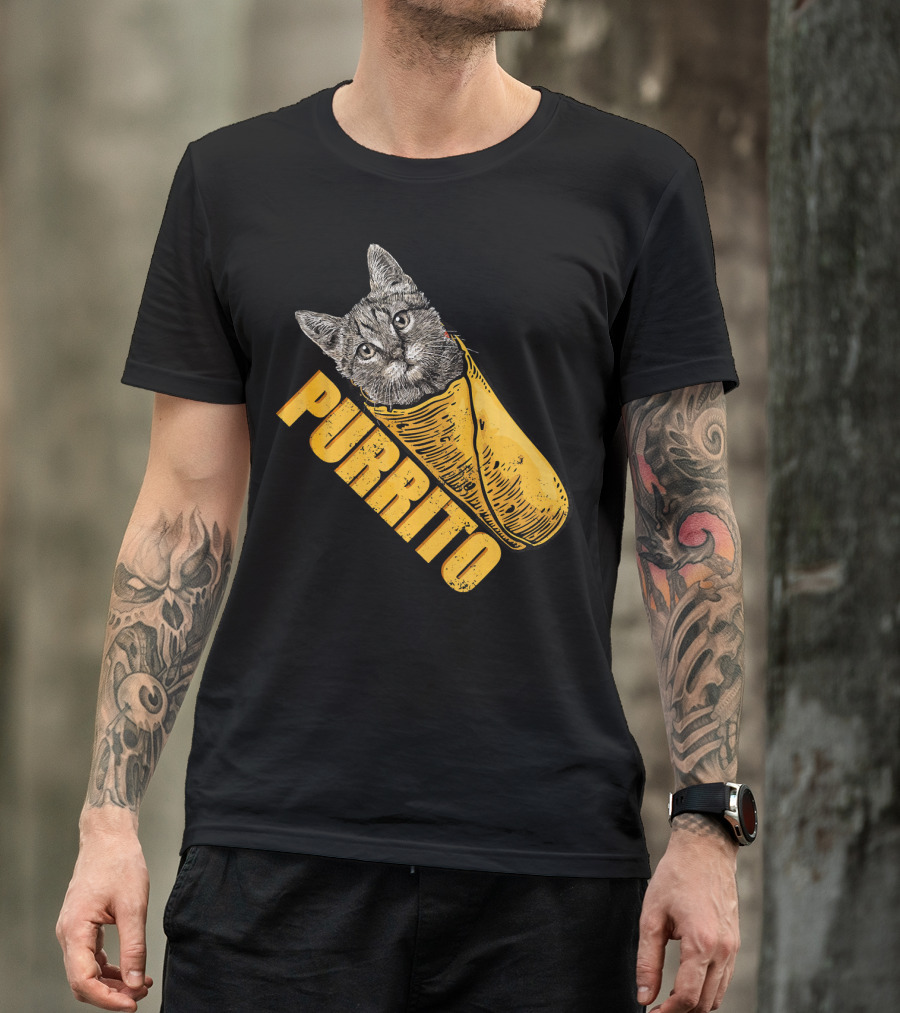 Purrito Cat Burrito Mexican Food Funny Purrito T-Shirt