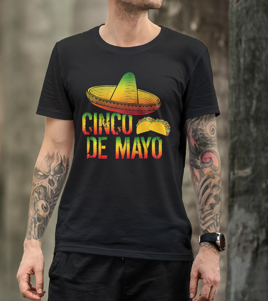 Cinco De Mayo Mexican Pride Sombrero Tacos T-Shirt