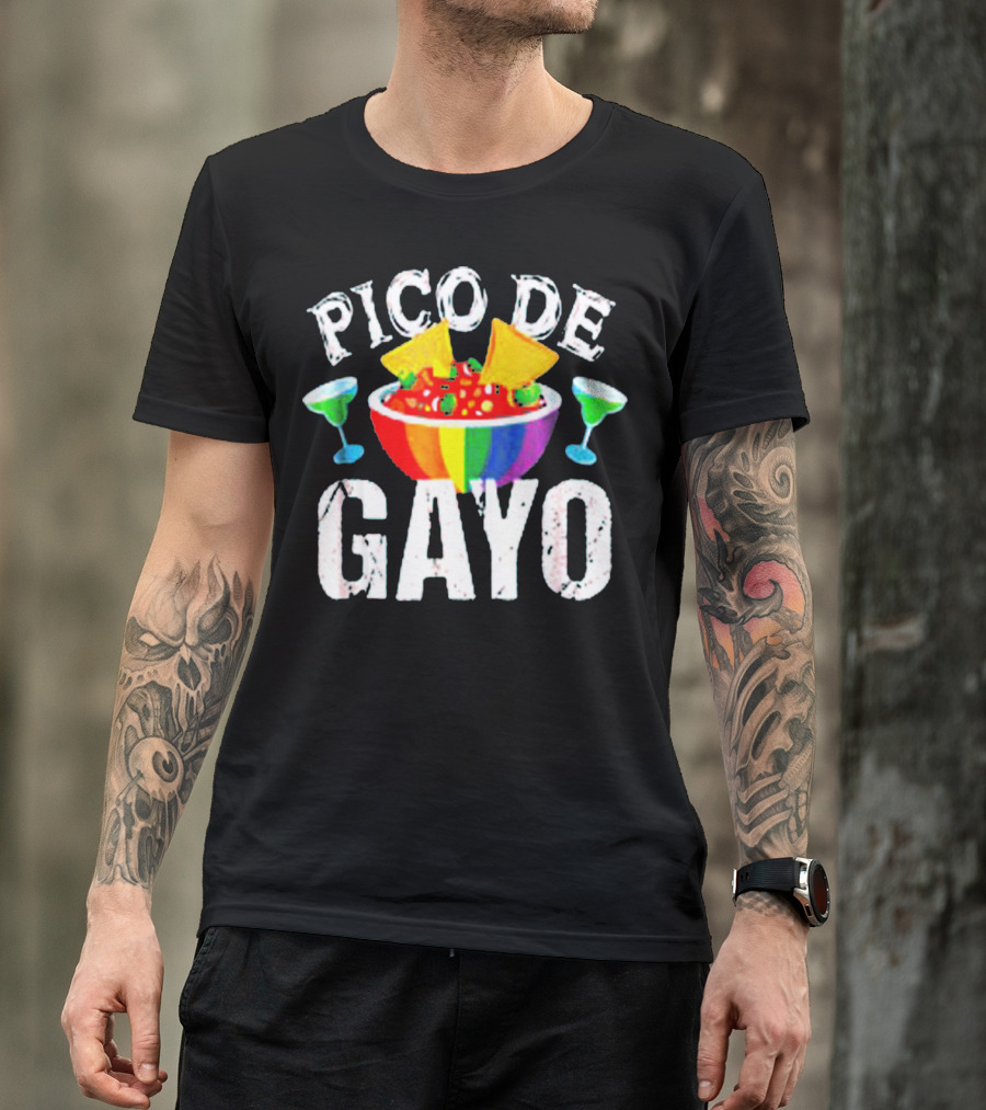 Pico De Gayo Rainbow Bowl With Margaritas T-Shirt