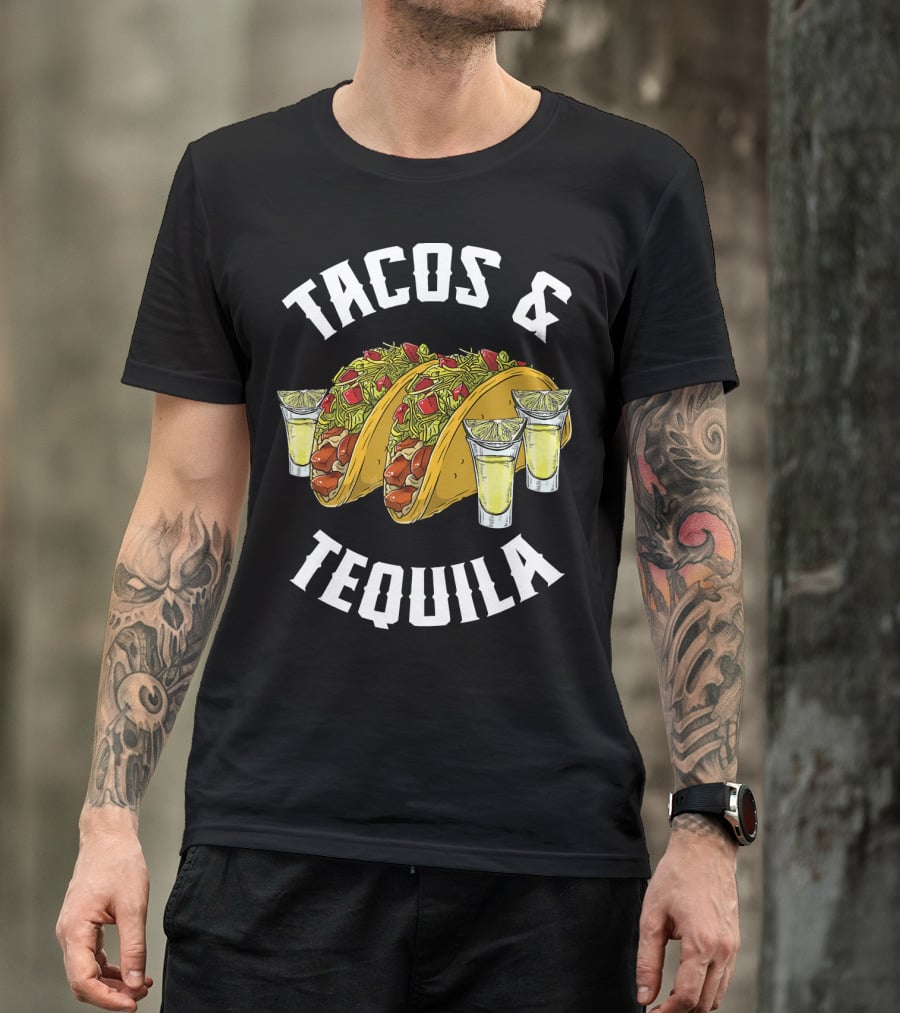 Tacos And Tequila With Lime Shots T-Shirt