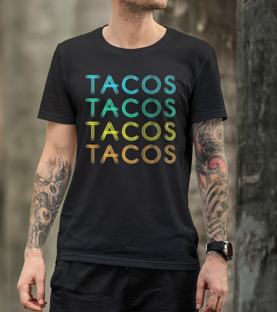 Vintage Tacos Lover Cinco De Tacos Fiesta T-Shirt