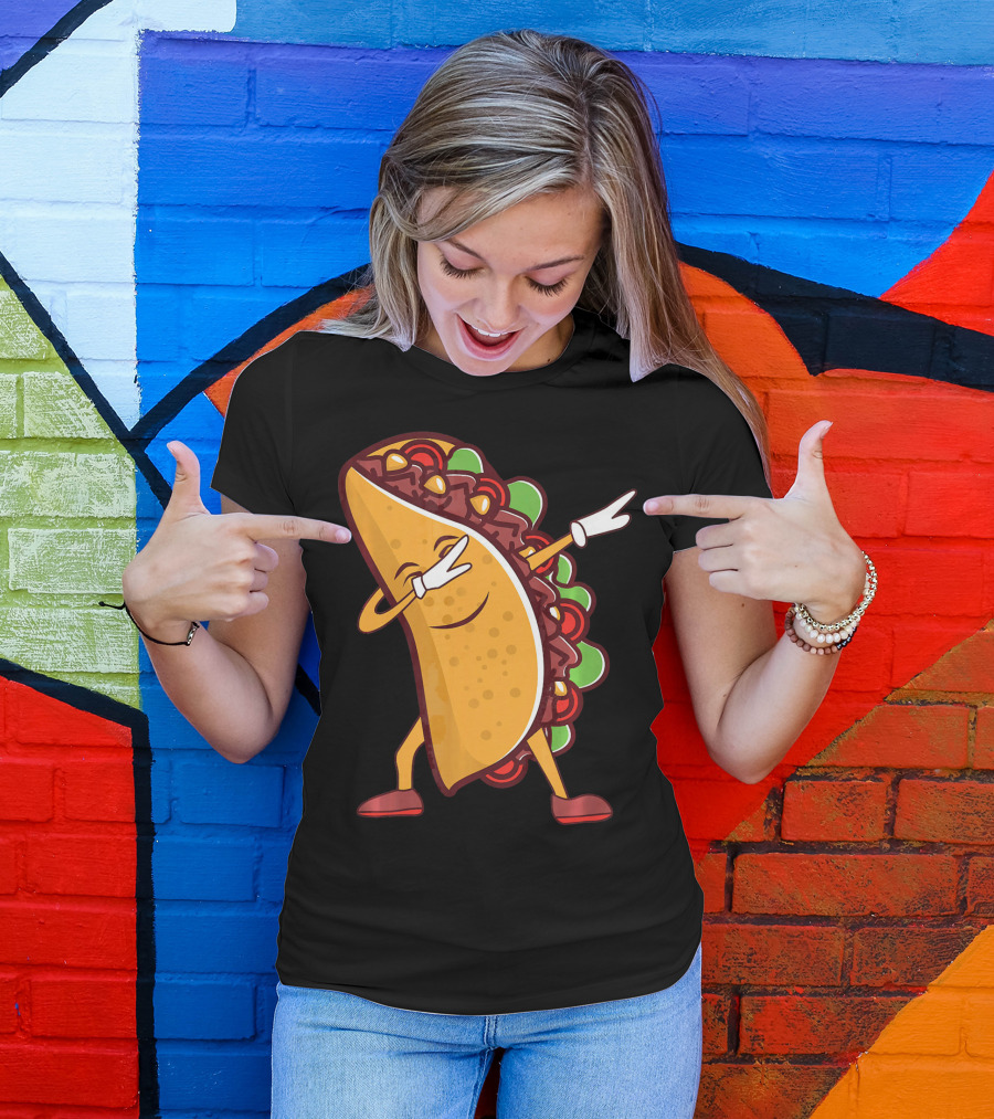 Dabbing Taco Cinco De Mayo Mexican Food T-Shirt