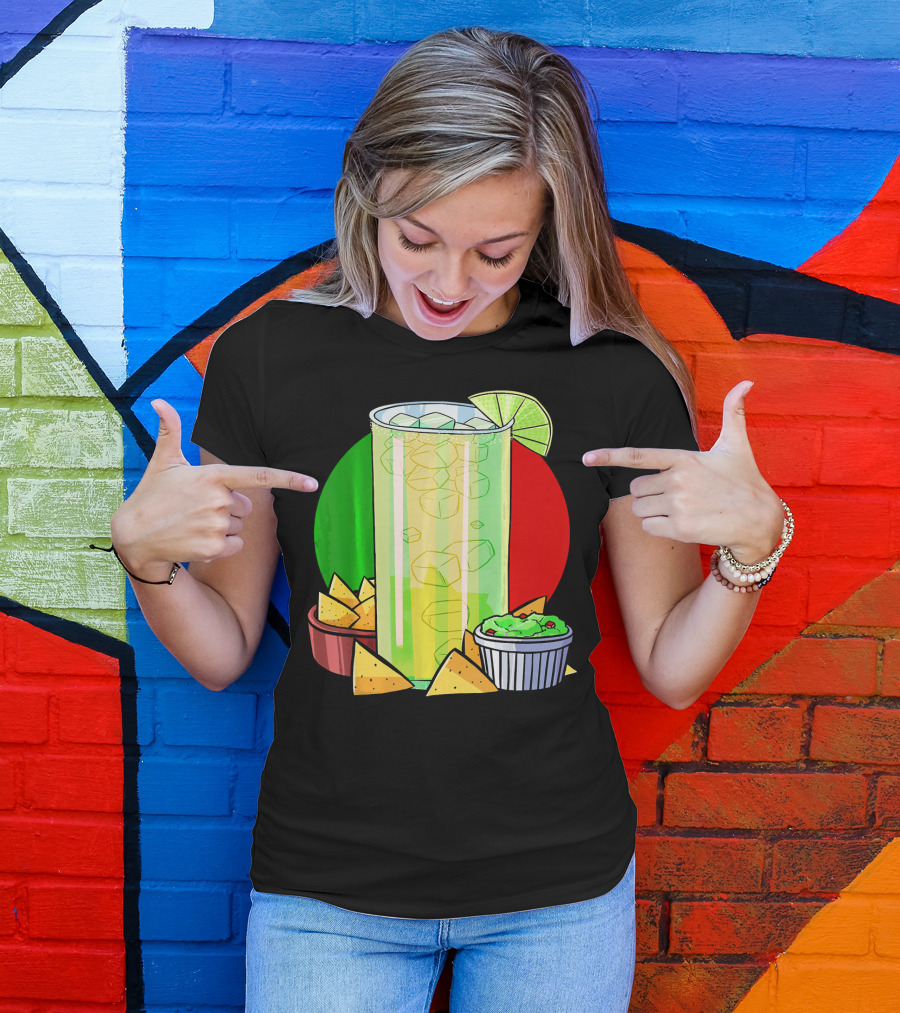 Funny Cinco De Mayo Tequila Guacamole Nachos Lime Fiesta T-Shirt
