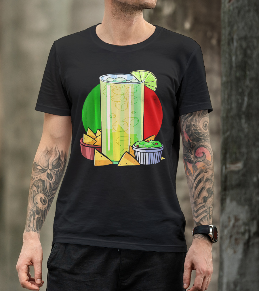 Funny Cinco De Mayo Tequila Guacamole Nachos Lime Fiesta T-Shirt