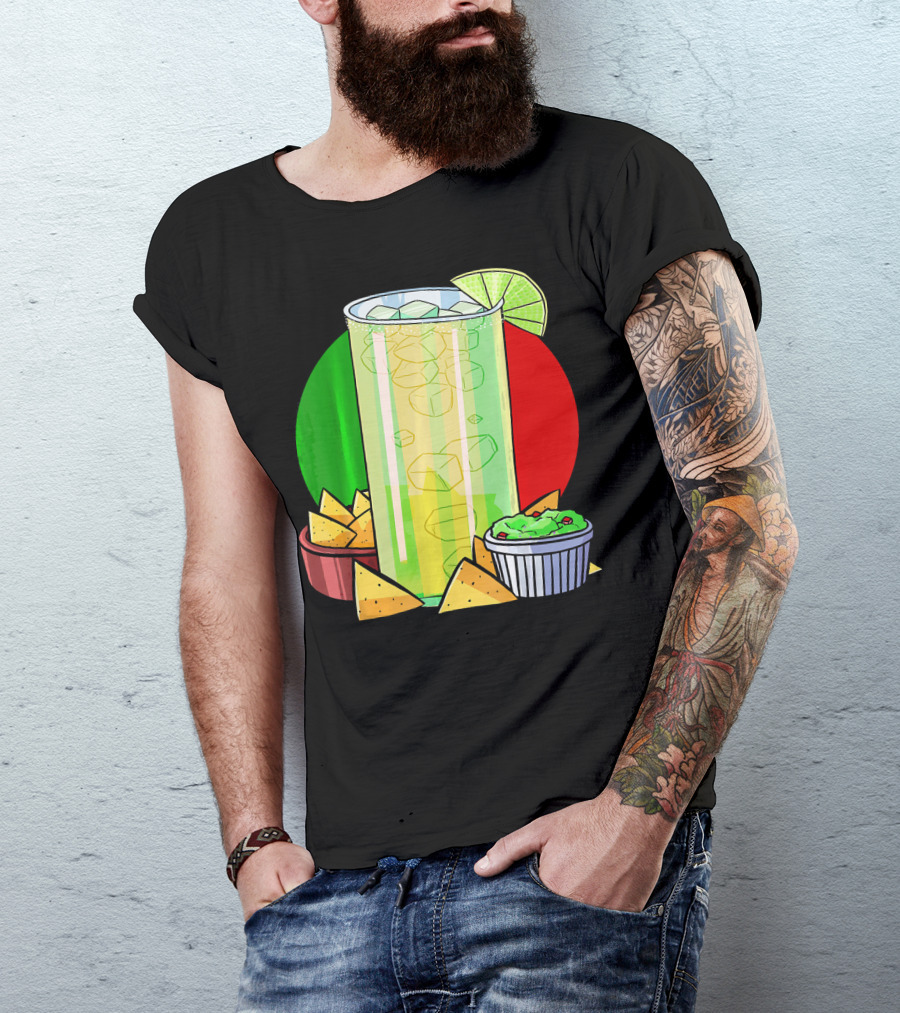 Funny Cinco De Mayo Tequila Guacamole Nachos Lime Fiesta T-Shirt