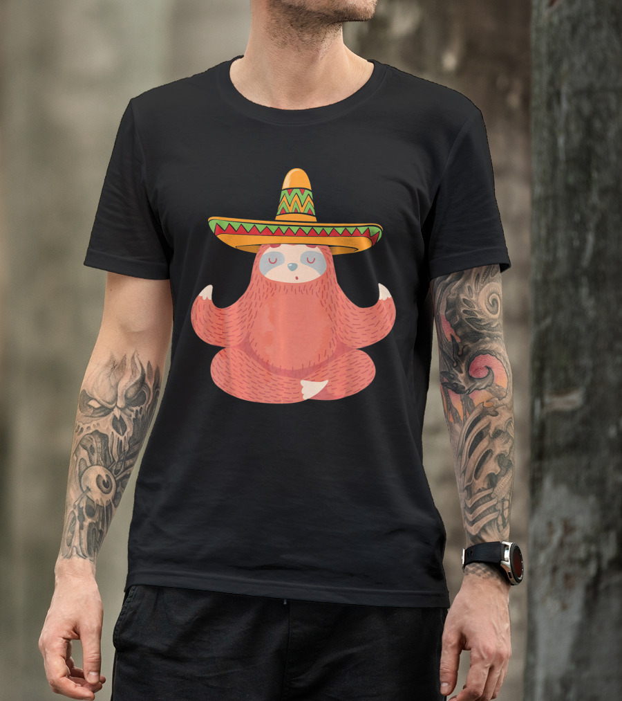 Sloth Sombrero Mexican Fiesta Cinco De Mayo T-Shirt