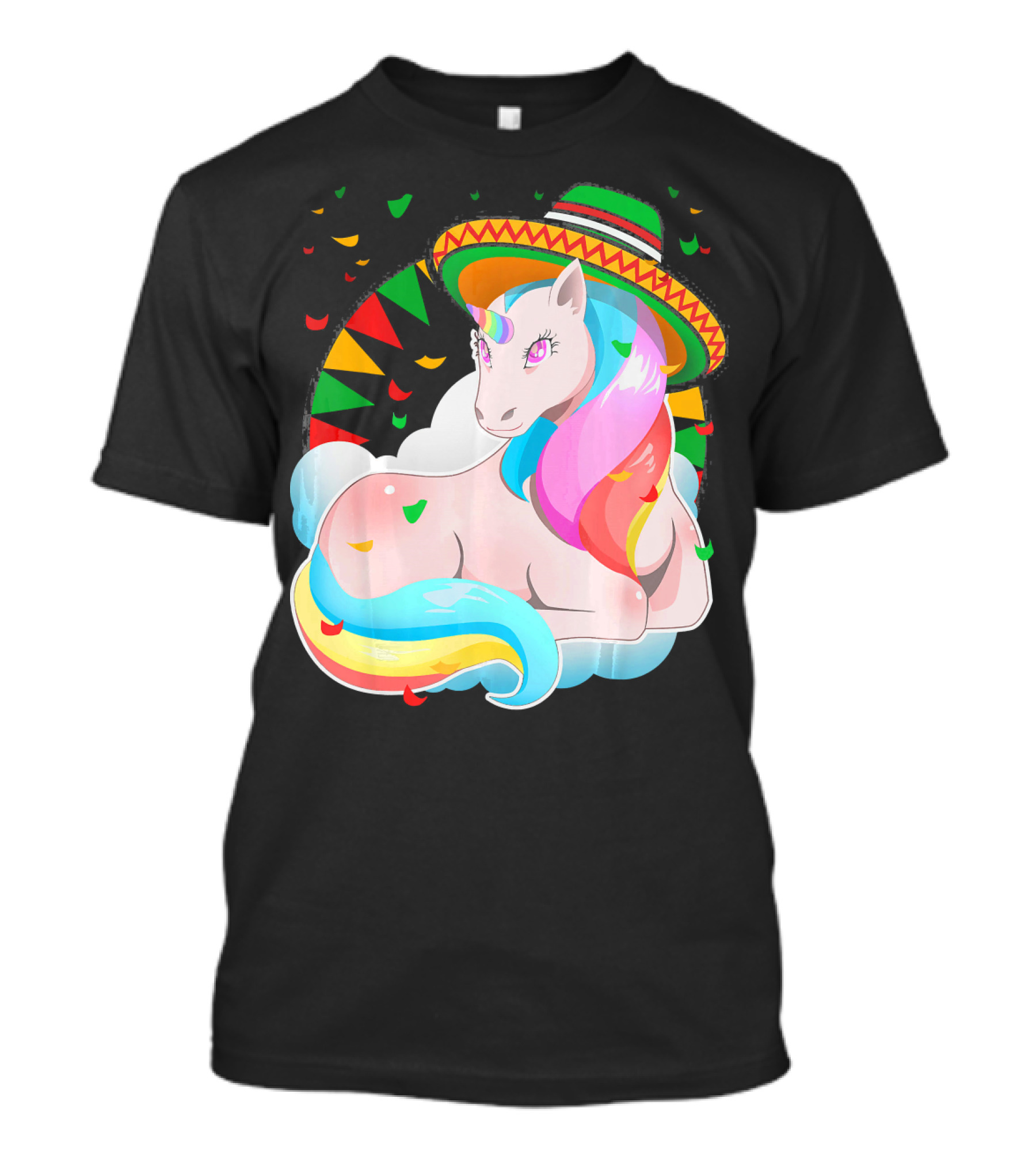 Cinco De Mayo Magical Unicorn Sombrero T-Shirt