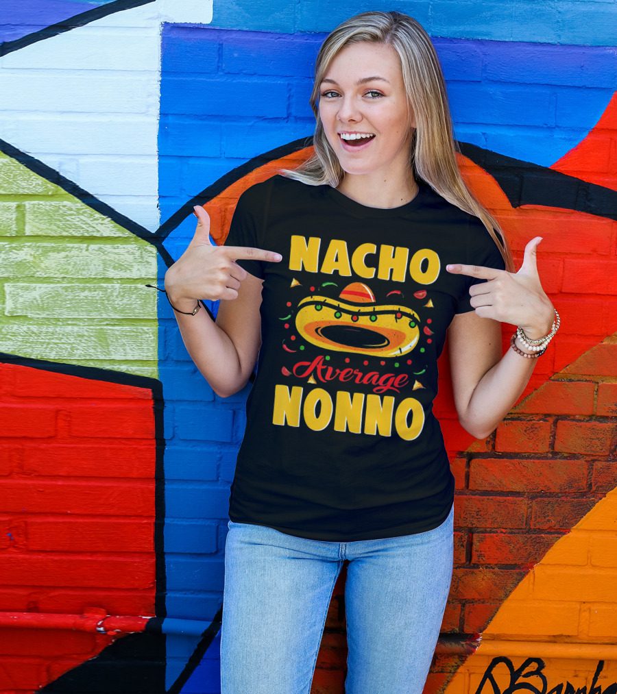 Nacho Average Nonno Festive Sombrero Fiesta Elements T-Shirt