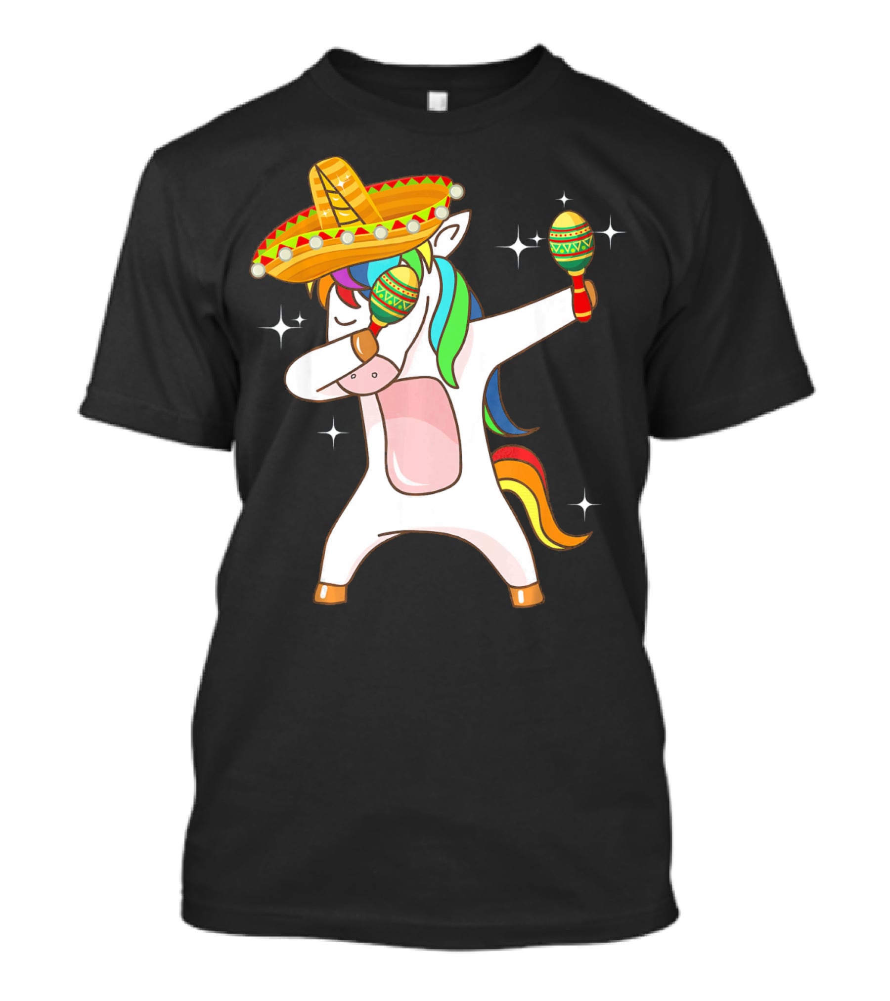Dabbing Unicorn Sombrero Maracas Cinco De Mayo T-Shirt