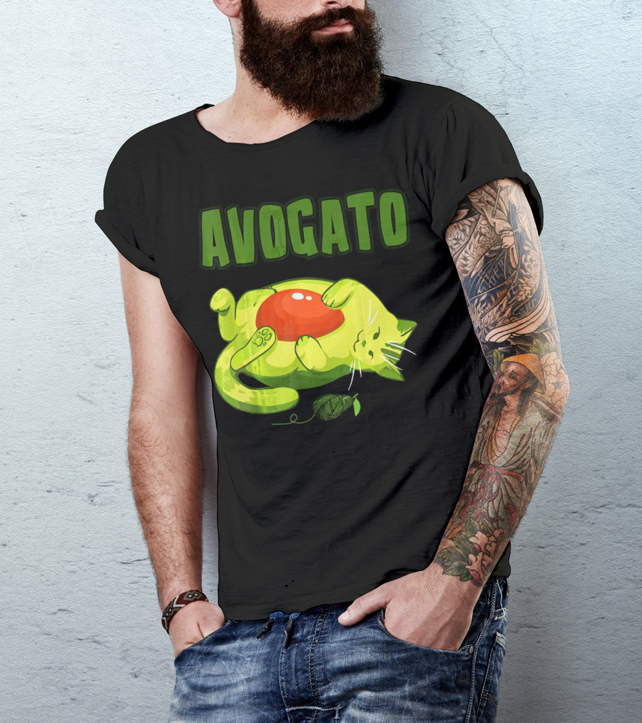 Avogato Cinco De Mayo Funny Meow Avocado Mexico T-Shirt