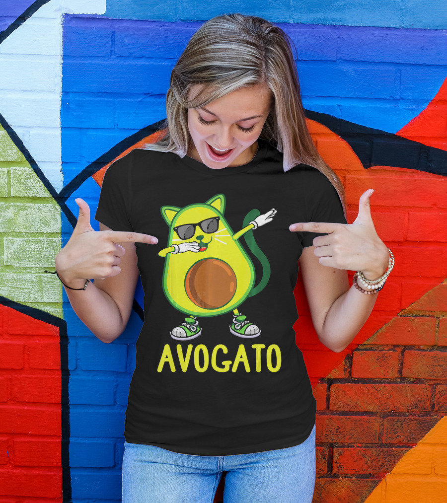 Funny Avogato Cat Dabbing Cinco De Kittens T-Shirt