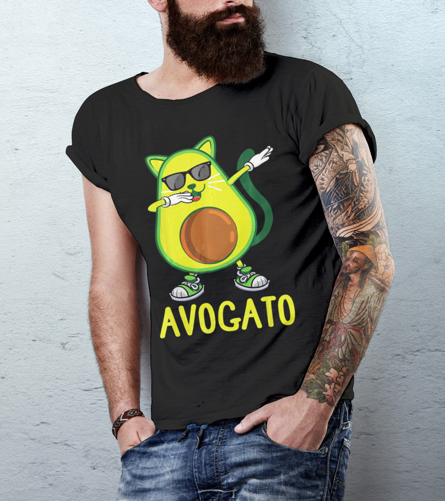 Funny Avogato Cat Dabbing Cinco De Kittens T-Shirt