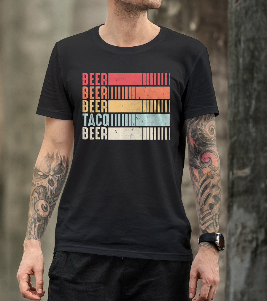 Beer Beer Beer Taco Beer Funny Mexican Cinco T-Shirt