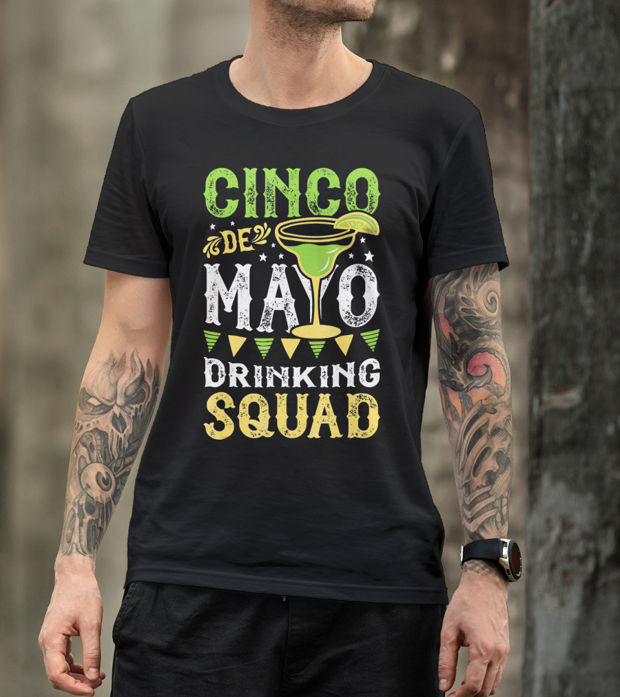 Cinco De Mayo Drinking Squad Margarita Festive T-Shirt